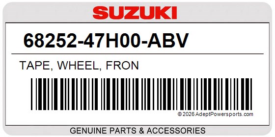 Suzuki 68252-47H00-ABV Tape, Wheel, Fron