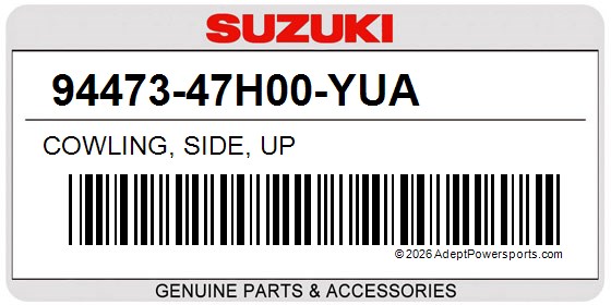 Suzuki 94473-47H00-YUA Cowling, Side, Up