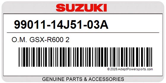 Suzuki 99011-14J51-03A O.M. Gsx-R600 2