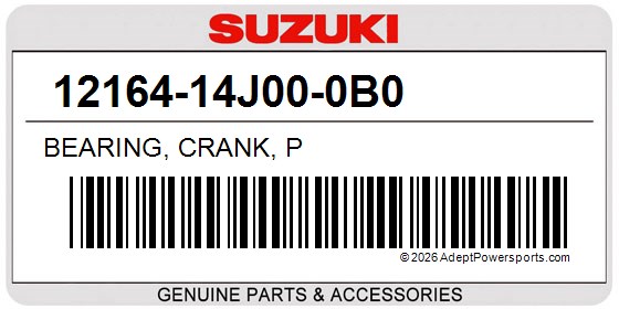 Suzuki 12164-14J00-0B0 Bearing, Crank, P