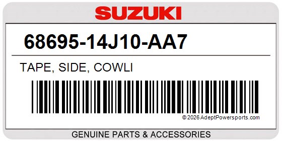 Suzuki 68695-14J10-AA7 Tape, Side, Cowli