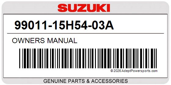 Suzuki 99011-15H54-03A Owners Manual