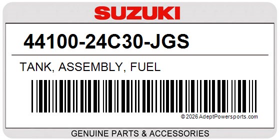 Suzuki 44100-24C30-JGS Tank, Assembly, Fuel