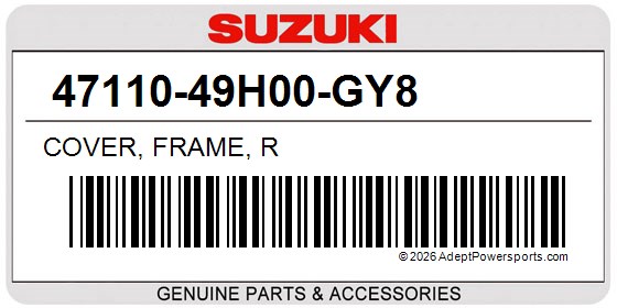 Suzuki 47110-49H00-GY8 Cover, Frame, R