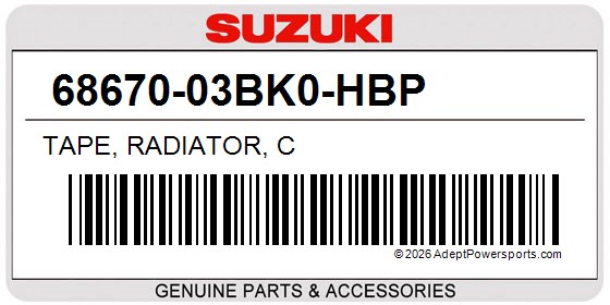 Suzuki 68670-03BK0-HBP Tape, Radiator, C