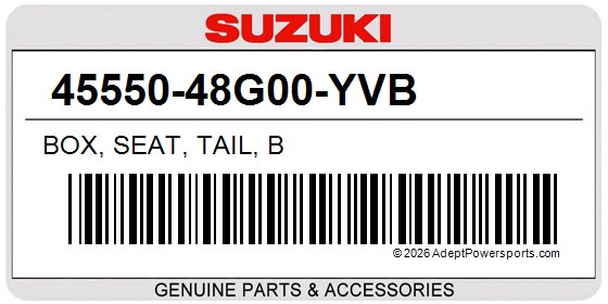 Suzuki 45550-48G00-YVB Box, Seat, Tail, B