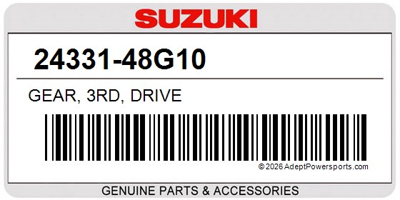 Suzuki 24331-48G10 Gear, 3Rd, Drive