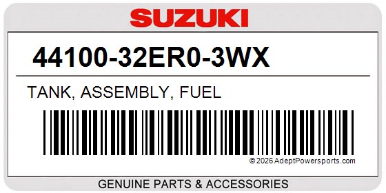 Suzuki 44100-32ER0-3WX Tank, Assembly, Fuel