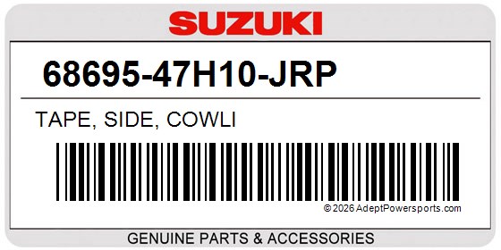 Suzuki 68695-47H10-JRP Tape, Side, Cowli