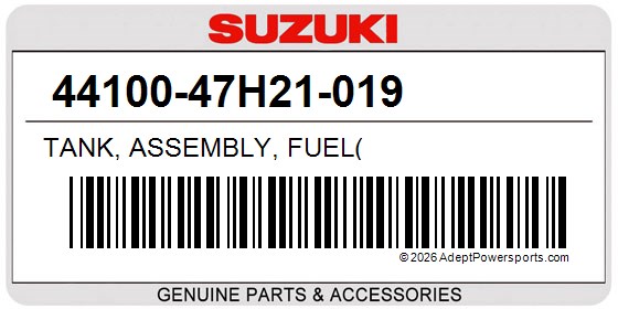 Suzuki 44100-47H21-019 Tank, Assembly, Fuel(