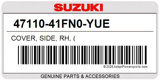 Suzuki 47110-41FN0-YUE Cover, Side, Rh, (
