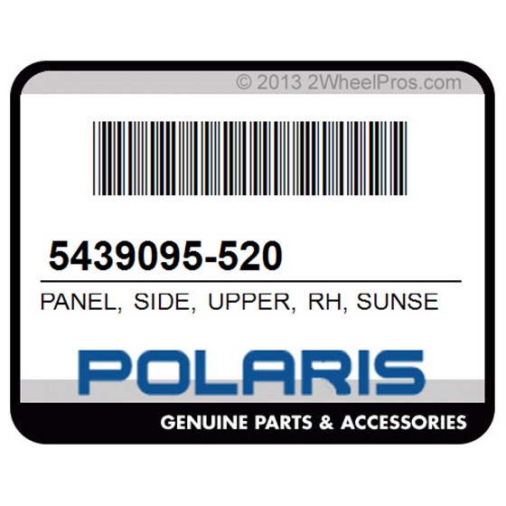 Polaris 5439095-520 Panel, Side, Upper, Rh, Sunset, Red