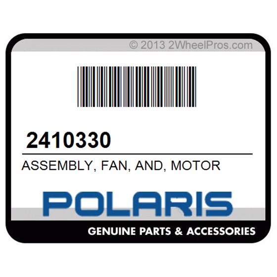 Polaris 2410330 Assembly, Fan, And, Motor