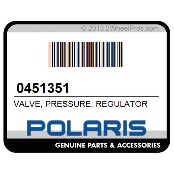 Polaris 0451351 Valve, Pressure, Regulator