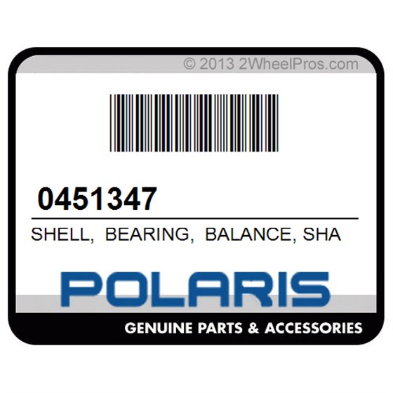 Polaris 0451347 Shell, Bearing, Balance, Shaft