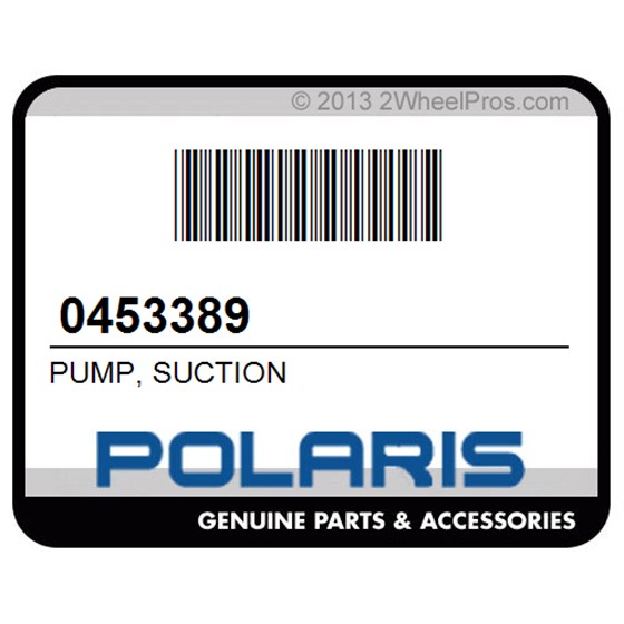 Polaris 0453389 Pump, Suction