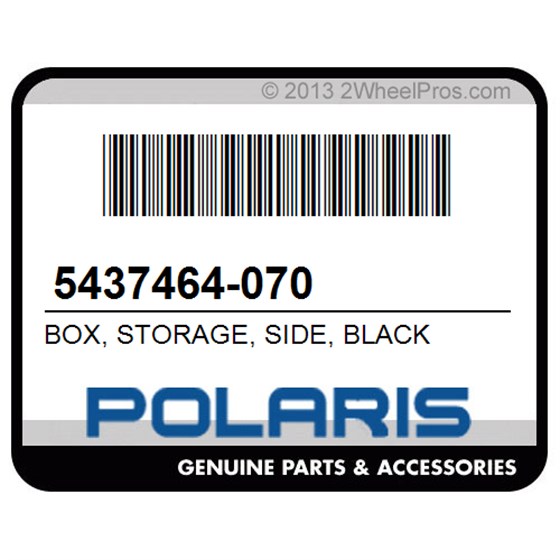 Polaris 5437464-070 Box, Storage, Side, Black