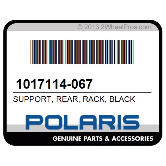 Polaris 1017114-067 Support, Rear, Rack, Black