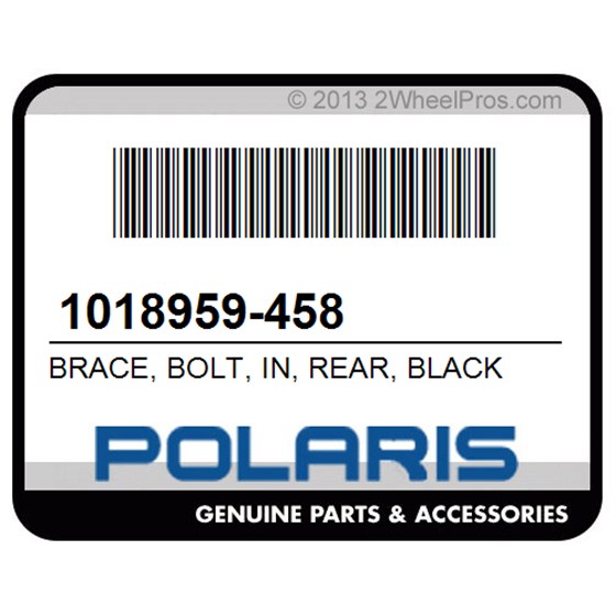 Polaris 1018959-458 Brace, Bolt, In, Rear, Black