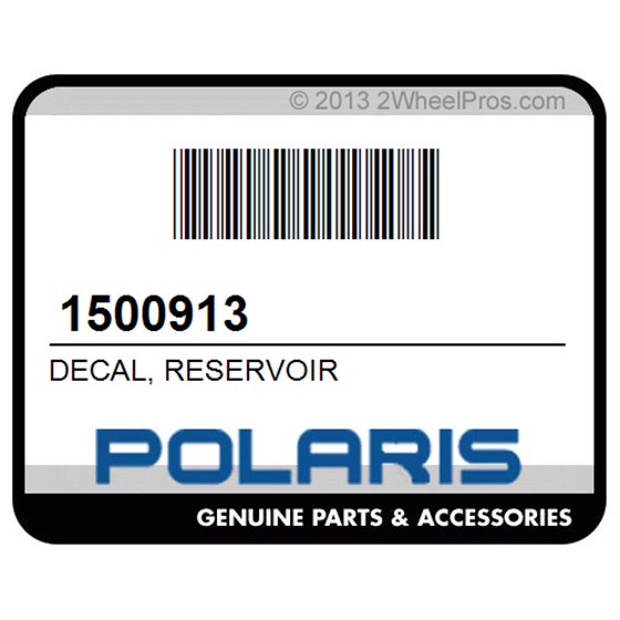 Polaris 1500913 Decal, Reservoir