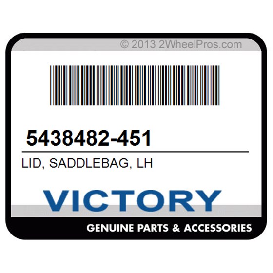 Victory 5438482-451 Lid, Saddlebag, Lh