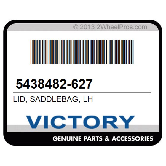 Victory 5438482-627 Lid, Saddlebag, Lh