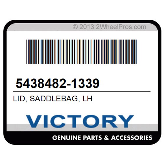 Victory 5438482-1339 Lid, Saddlebag, Lh