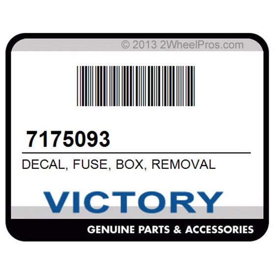 Victory 7175093 Decal, Fuse, Box, Removal