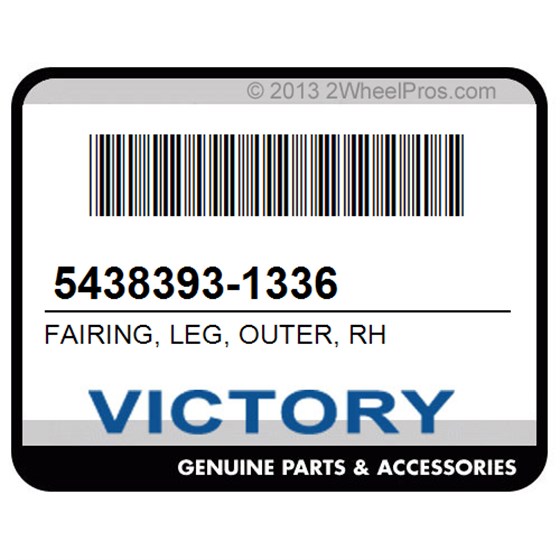 Victory 5438393-1336 Fairing, Leg, Outer, Rh
