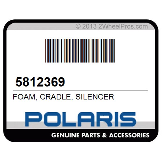 Polaris 5812369 Foam, Cradle, Silencer