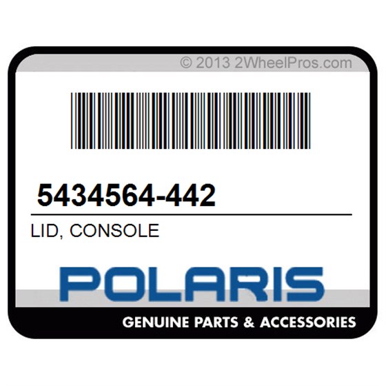Polaris 5434564-442 Lid, Console