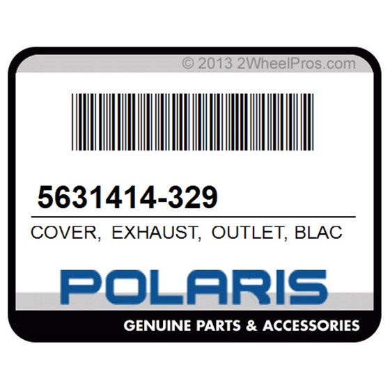 Polaris 5631414-329 Cover, Exhaust, Outlet, Black