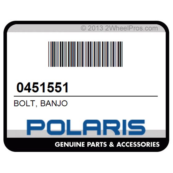 Polaris 0451551 Bolt, Banjo