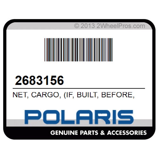 Polaris 2683156 Net, Cargo, (If, Built, Before, 2/02/04)