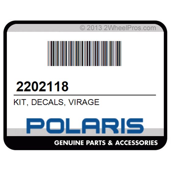 Polaris 2202118 Kit, Decals, Virage