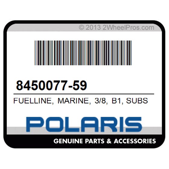 Polaris 8450077-59 Fuelline, Marine, 3/8, B1, Substituted, By, 8450077-61
