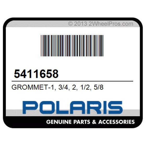 Polaris 5411658 Grommet-1, 3/4, 2, 1/2, 5/8