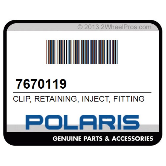 Polaris 7670119 Clip, Retaining, Inject, Fitting