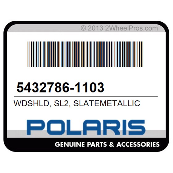 Polaris 5432786-1103 Wdshld, Sl2, Slatemetallic