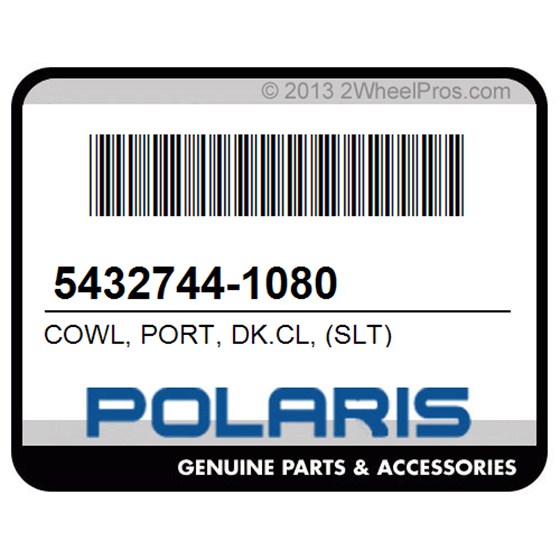 Polaris 5432744-1080 Cowl, Port, Dk.Cl, (Slt)