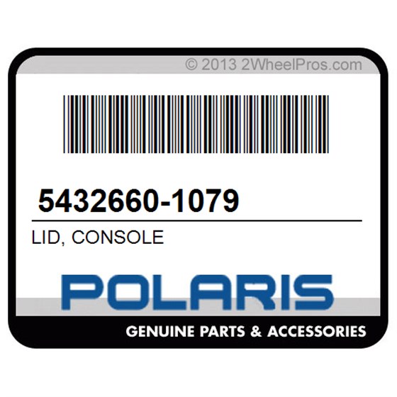 Polaris 5432660-1079 Lid, Console
