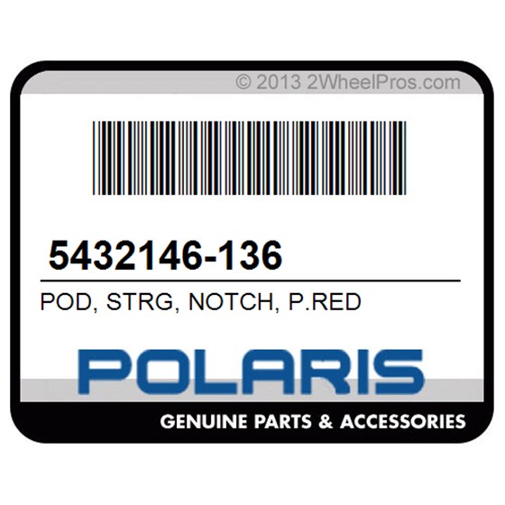 Polaris 5432146-136 Pod, Strg, Notch, P.Red