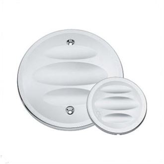 Victory 2874297 Arlen Ness Billet Chrome Groove Engine Cover Badge Set
