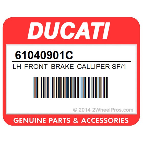 Ducati 61040901C Lh Front Brake Calliper Sf/10. Brake Caliper (L.H.).