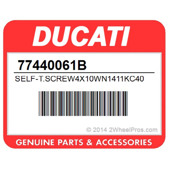 Ducati 77440061B Self-T.Screw4x10wn1411kc40x10ststr087-Psm.