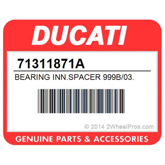 Ducati 71311871A Bearing Inn.Spacer 999B/03.