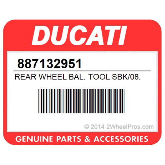 Ducati 887132951 Rear Wheel Bal. Tool Sbk/08. Tool For Balancing Rear Wheel.