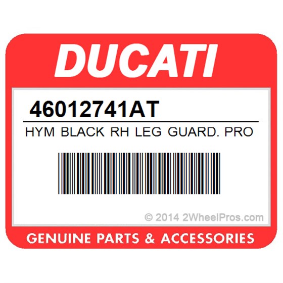 Ducati 46012741AT Hym Black Rh Leg Guard. Protection (R.H.) (Black).