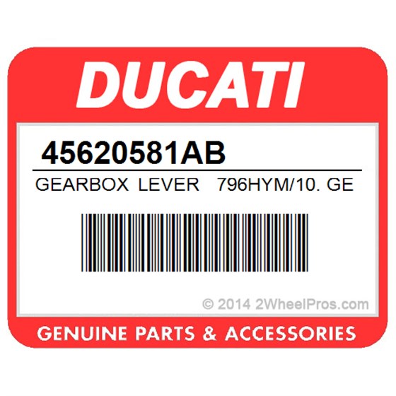 Ducati 45620581AB Gearbox Lever  796Hym/10. Gearchange Lever.