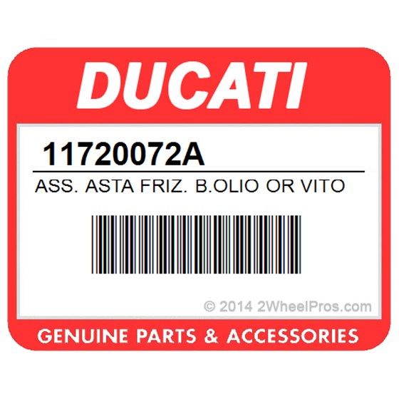 Ducati 11720072A Ass. Asta Friz. B.Olio Or Viton. Clutch Control Rod.